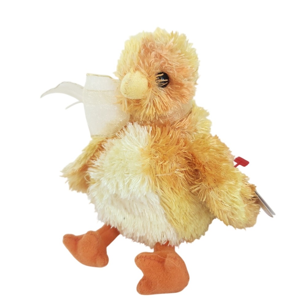 Ty Beanie Babies Chickie Yellow Orange Chick Bird Plush 2001 Stuffed Animal Tag